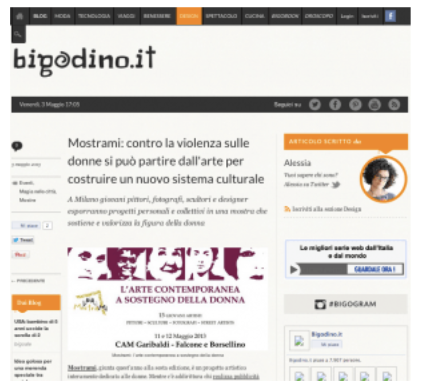 Bigodino.it per Mostrami e le donne