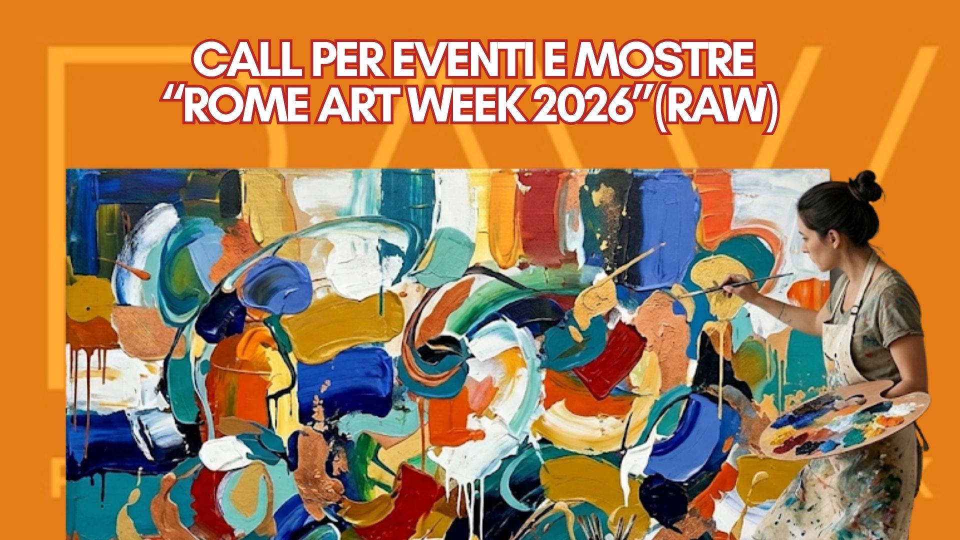 Giunta all’undicesima edizione, la Rome Art Week si svolgerà dal 19 al 25 ottobre 2026. L’evento coinvolge artisti, curatori e strutture espositive che operano professionalmente a Roma, con l’obiettivo di promuovere e diffondere l’arte contemporanea nella capitale.