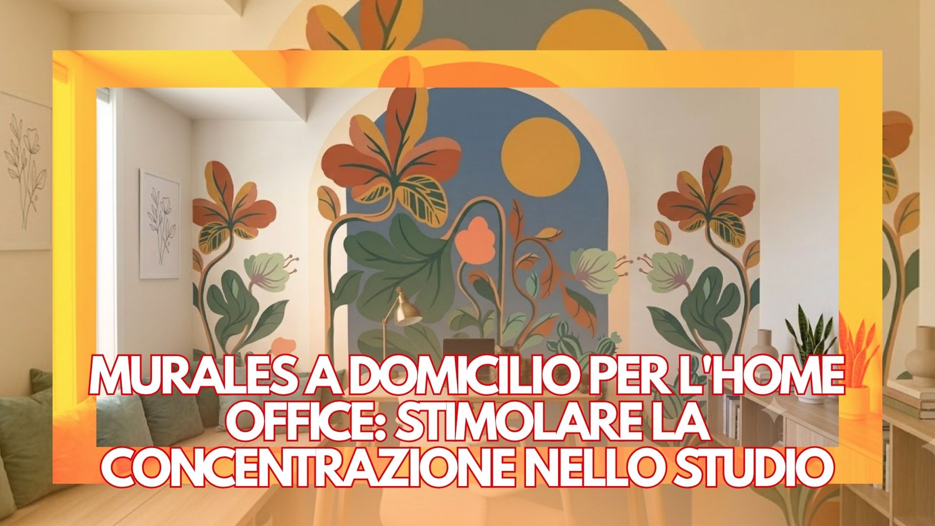 Murales a domicilio per l'home office_ stimolare la concentrazione nello studio