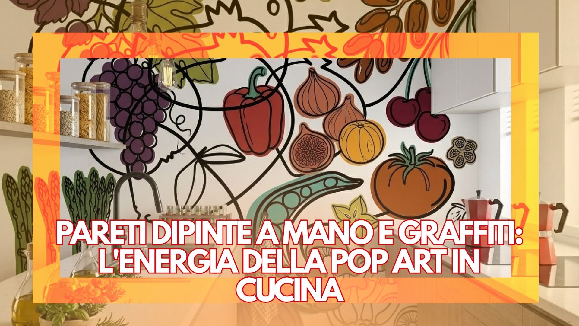 Pareti dipinte a mano e graffiti_ l'energia della pop art in cucina