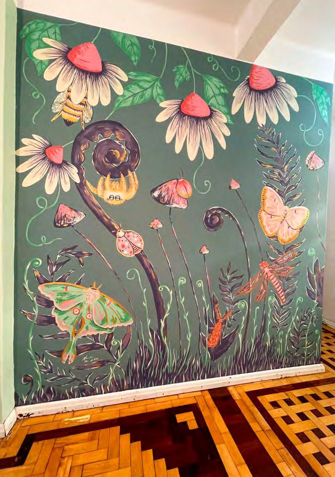 pittura murale fiori