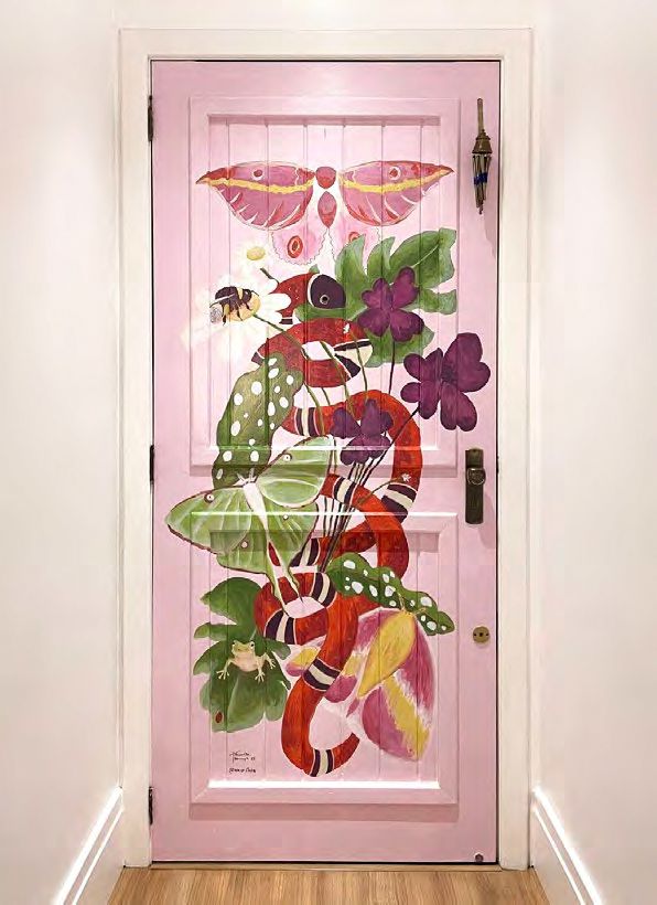 pittura muraria fiori