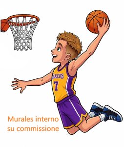 murales interno bambino artista