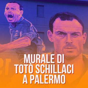 murales street art graffiti a tema calcio in Italia squadre giocatori calciatori murale di Totò Schillaci a Palermo