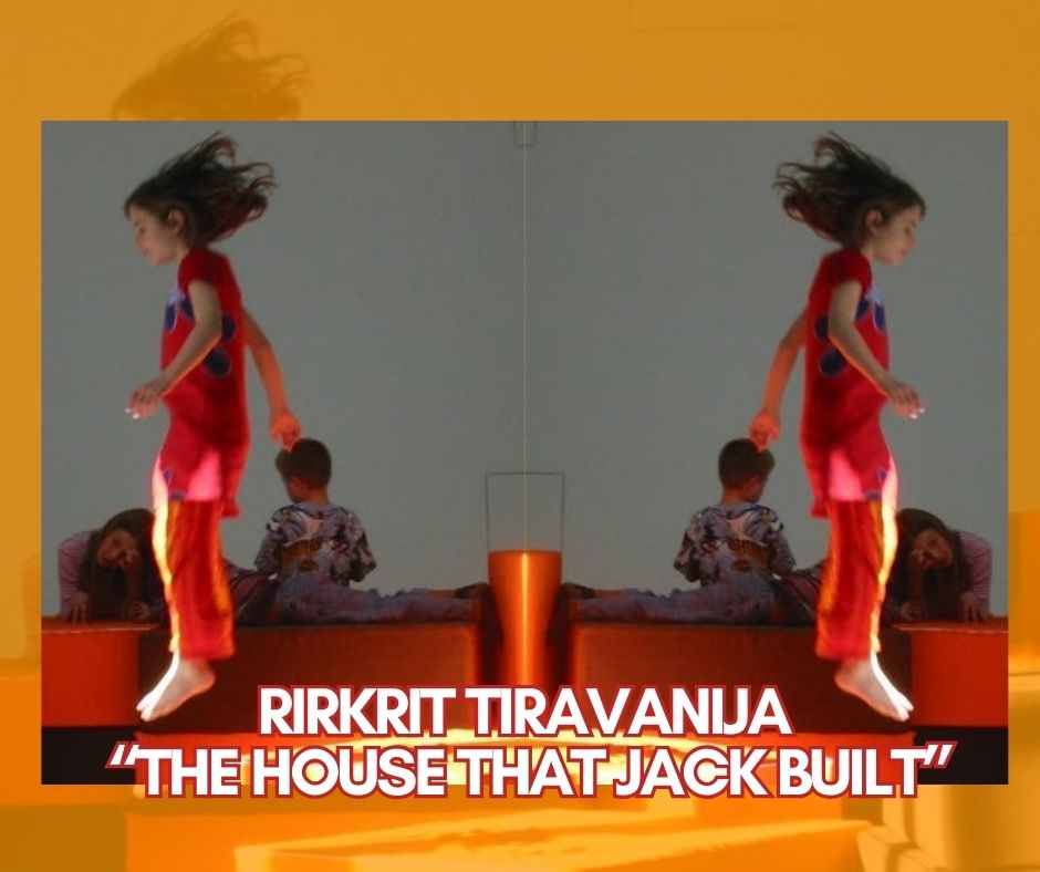 Figura chiave nell’ambito dell’arte relazionale, Rirkrit Tiravanija presenta un’installazione che cambia il locale espositivo in uno spazio di incontro e scambio. L'iniziativa incoraggia il pubblico a vivere l'arte come una esperienza condivisa, in cui conversazione, coinvolgimento e senso di comunità si integrano nell’opera stessa.